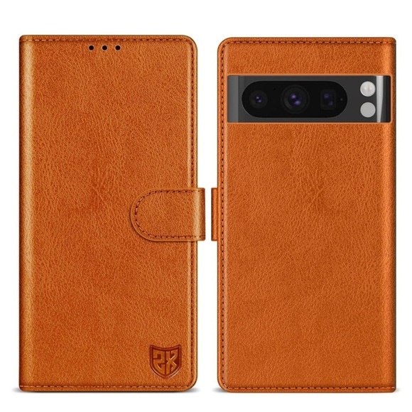 ZZXX GOOGLE PIXEL 8 PRO CASE LEATHER WALLET 6.7 INCH BEOWN TAN NEW - Picture 1 of 10